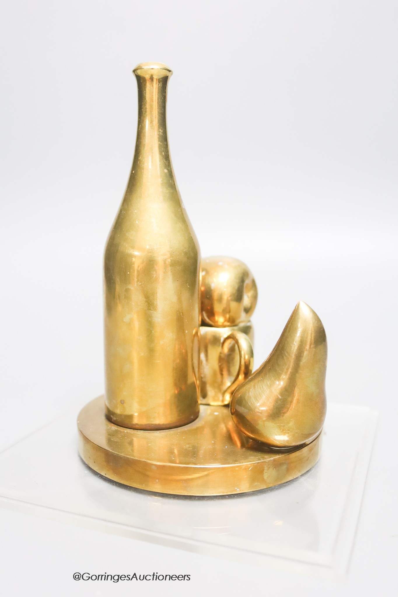 Paul Suttman. A bronze still life model, height 16cm